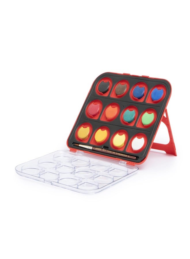 كاميل مجموعة ألوان مائية كاميل كولورباد مع فرشاة | ١٢ لونًا | ألوان زاهية | تصميم محمول مناسب للرسم في الهواء الطلق والمسابقات | مثالية للطلاب - Image 1